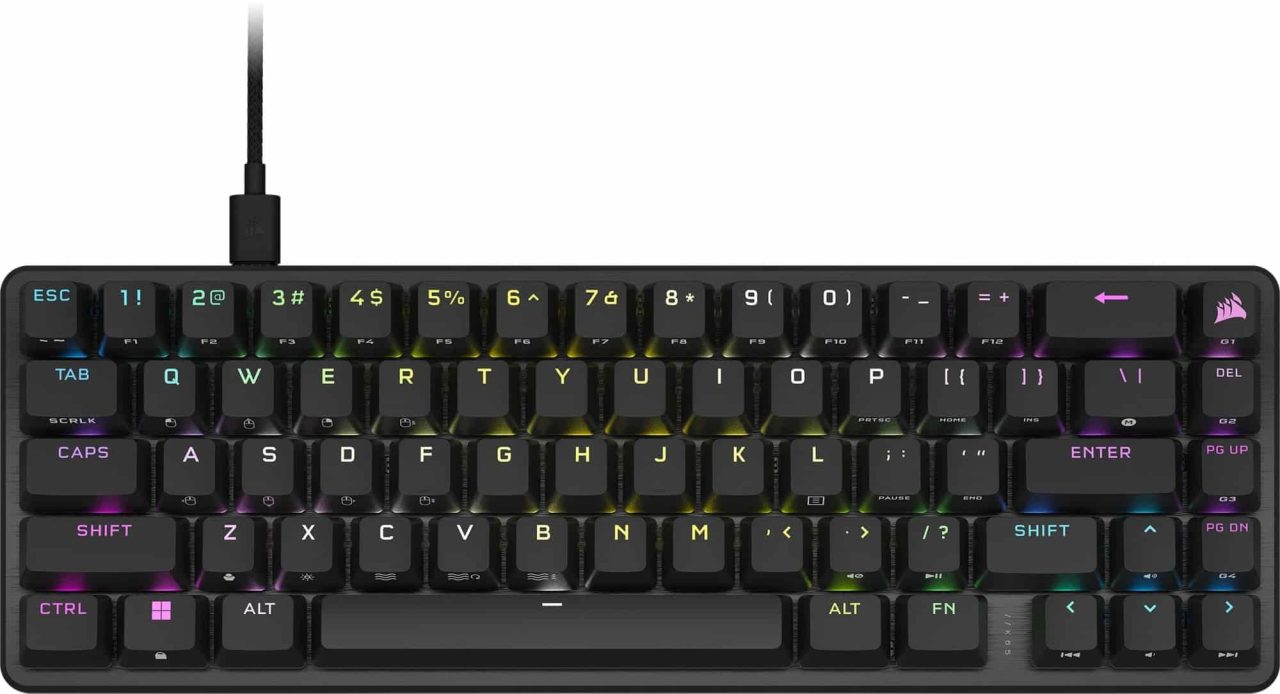 Corsair K65 Pro Mini RGB 65% Optical-Mechanical Gaming Keyboard - Corsair OPX switches - Black