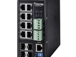 Vivotek L2+ Managed PoE Industrial Switch; 8x POE+; 4x SFP; 240W; 48VDC PSU Required