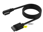 Corsair iCUE LINK Cable, 1x 600mm with Straight/Slim 90° Connectors, Black