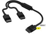 Corsair iCUE LINK Cable, 1x 600mm Y-Cable with Straight Connectors, Black