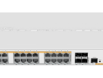 MikroTik Cloud Router Switch CRS328-24P-4S+RM, 24xGB LAN (all POE-out), 4x SFP+ cages, RouterOS L5 or SwitchOS (dual boot), 1U rACkmount case, 500W built-in PSU