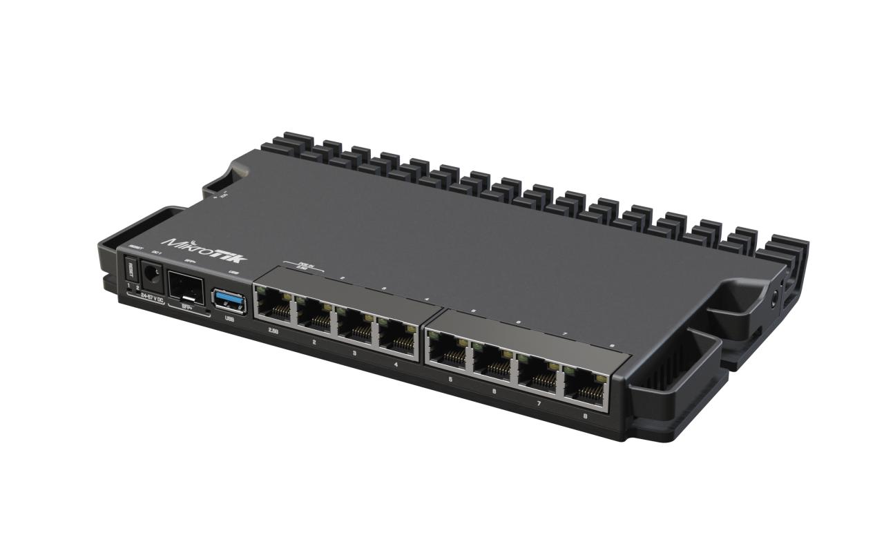 MikroTik RouterBOARD RB5009UG+S+, 1x 2.5GB LAN, 7x 1GB LAN, 1x SFP+ port, RouterOS L5, metal desktop case, PSU