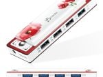 J5create JUH345Re Harmonica White & Red 4x USB 3.0 Hub