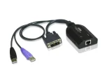 Aten Keyboard port type: USB, Video port type: DVI-D, Black.