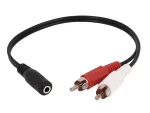 Generic 3.5mm(M)->RCA(L+R) Female 20cm