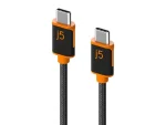 j5create JUCX24 USB-C to USB-C Sync & Charge Cable with a Braided Polyester Cover for High Durability