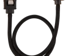 Corsair Premium Sleeved SATA 6Gbps 30cm 90° Connector Cable — Black