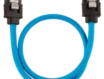CorsairPremium Sleeved SATA 6Gbps 30cm Cable — Blue
