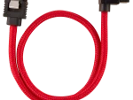 Corsair Premium Sleeved SATA 6Gbps 30cm 90° Connector Cable — Red