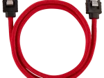 Corsair Premium Sleeved SATA 6Gbps 60cm Cable — Red