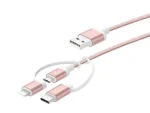j5create JMLC11 3-in-1 Charging Sync Cable - Lightning+Type-C+Micro-B