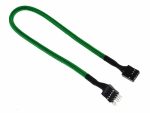 BitFenix Alchemy Multisleeved Cable - 10pin audio 30cm Extension Cable (from Case Control Panel to MB) - Green