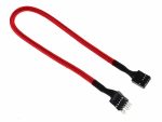 BitFenix Alchemy Multisleeved Cable - 10pin Audio 30cm Extension Cable (from Case Control Panel to MB) - Red