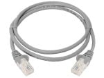 Acconet CAT5e UTP Flylead, 1 Meter, Straight (T568B) Stranded Cable, Moulded Boots and Plugs, Grey