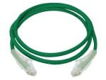 Acconet CAT6 UTP Flylead, 1 Meter, Straight, Stranded Cable, Moulded Boots and Plugs, Green