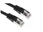 Acconet CAT6 UTP Flylead, 0.5 Meter, Straight, Stranded Cable, Moulded Boots and Plugs, Black