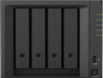 Synology DiskStation 4 Bay NAS (up to 9-bay); Quad Core 2.0GHz; 4GB DDR4 RAM; 2x m.2 SSD Slot; 2x GbE LAN; 2x USB3.0; 1x eSATA