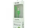 PQI - Apple Certified 90cm Flat Cable Length Lightning 8-Pin Syncing and Charging - Green