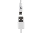 Pro Bass Power series Boxed round Micro USB Cable- White