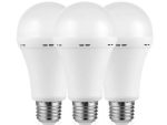 Switched 5W A60 Rechargeable E27  Bulb Cool White - 3 Pack