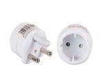 Switched 2 Way Shuko Adaptor top and bottom loader- White
