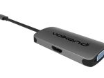 VolkanoX Core Video series USB Type C to HDMI + VGA converter - 10cm - Charcoal