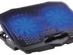Volkano Glacier series upright notebook cooling stand with dual fans