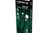 Volkano Slim Series Flat PVC Micro USB Cable 1.2m - Black
