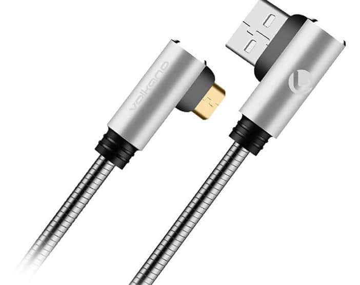 WYN Access - Cable métal tréssé USB standard / micro USB - 1 m