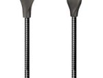 Volkano Iron Series Round Metallic Spring Type-C Cable 6ft - Black