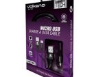 Volkano Weave Series Fabric Braided Micro USB Cable 3m - Black