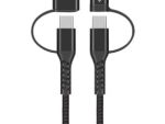 Volkano Weave series 4-in-1 cable Two Pack  1.2m/4ft & 1.8m/6ft