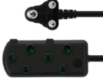 Switched Heavy Duty SBS Extention Leads  3m - Black