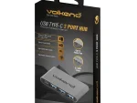 VolkanoX Core Hub series USB Type C to 3x USB 3.0 plus Power - 10cm - Charcoal