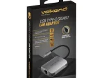 VolkanoX Core LAN series USB Type C to Gigabit LAN adaptor - Charcoal