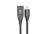 Volkano Iron Series Round Metallic Spring MFI Lightning Cable 6ft - Gun Metal