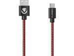 Volkano Braids Series Nylon Braided Micro USB Cable 1.2m - Black & Red