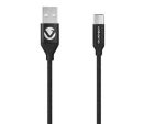 Volkano Weave Series Fabric Braided Micro USB Cable 1.2m - Black
