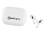 Amplify Note X Series TWS Earphones + Charging Case - White Case + White Cover