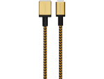 Premio braided AUX cable Rose Gold 2m
