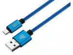 Pro Bass Braided Series Micro USB Cable - Blue - 1.5m