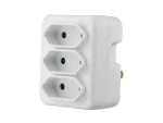 Switched 3 Way Adaptor - White