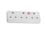 Switched 3 Way Medium Surge Adaptor - White