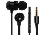 Volkano Alloy Series Earphones with Mic - Solid Black