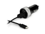 Port Car Charger 2X USB and Lighting Smart Charge Black