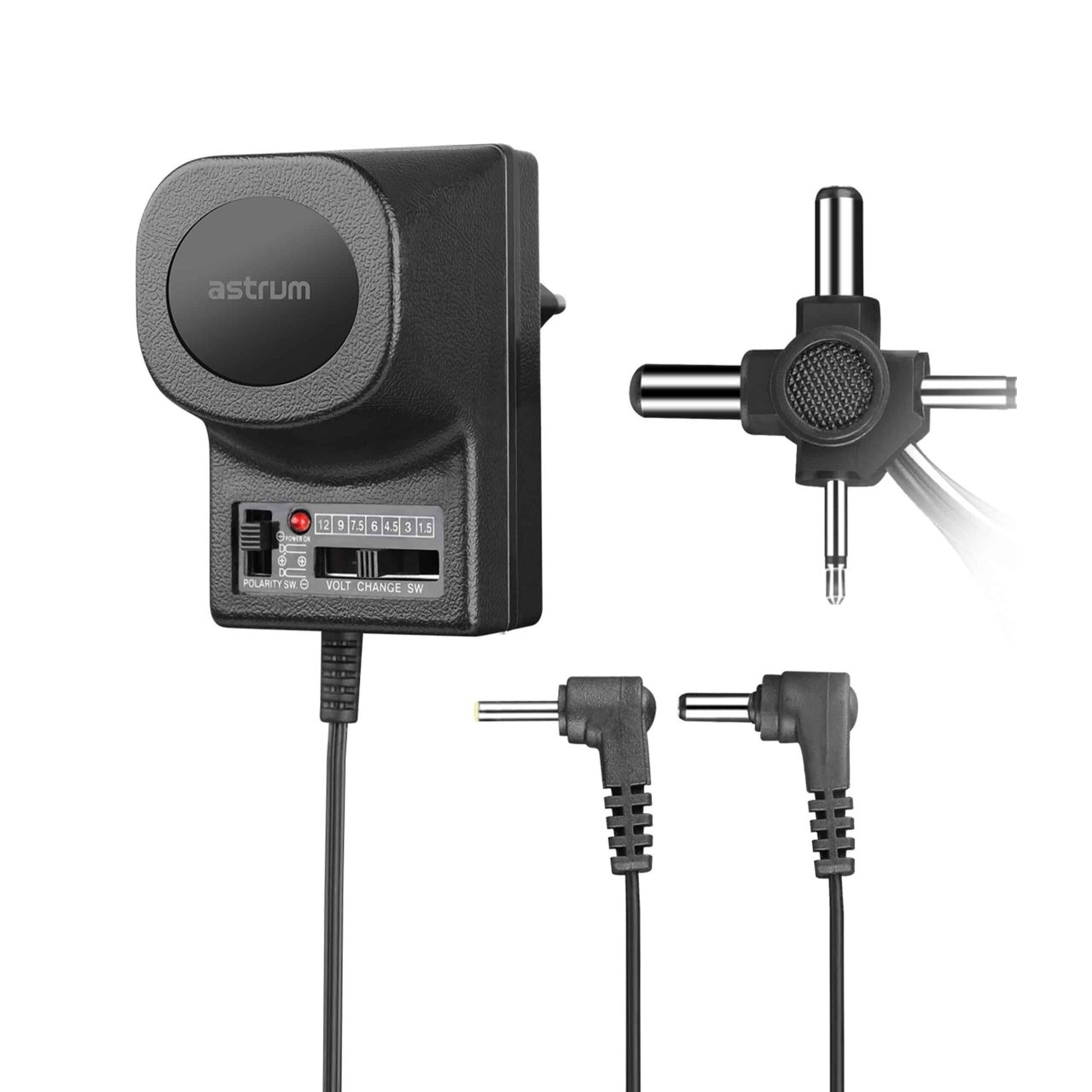 Astrum Universal AC - DC Power Supply 6W 0.5A AD050 Black