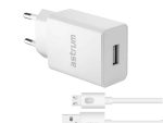 Astrum PRO U20 USB 10W Charger + Micro USB Cable U20 White