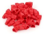 Acconet RJ45 Connector Boots, Red, 50 Pack
