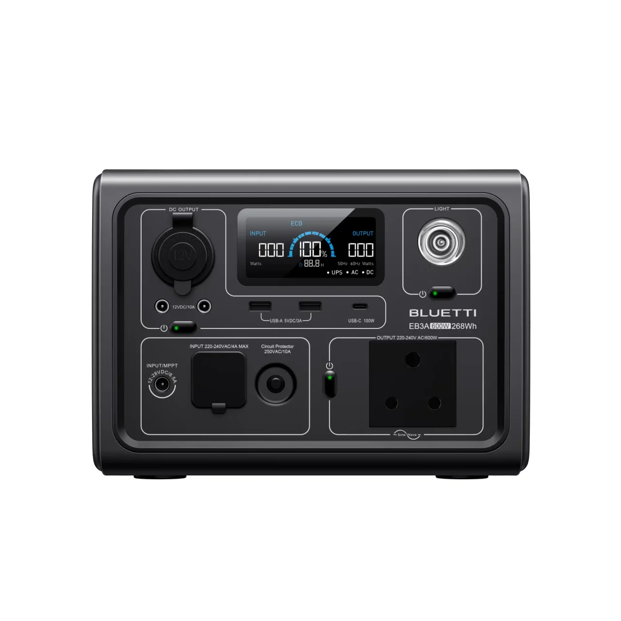Bluetti EB3A Portable Power Station 600W 268Wh