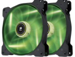 Corsair SP140 LED - Green - x2 Twin Pack - 140x140x25mm Case Fan